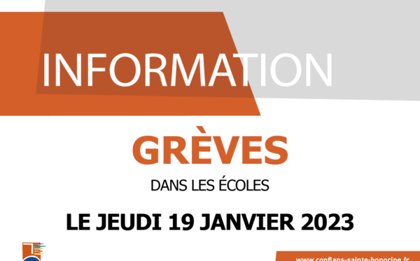 [GREVES DU JEUDI 19 JANVIER 2023 – MISE EN PLACE D’UN SERVICE MINIMUM D’ACCUEIL DANS LES ECOLES