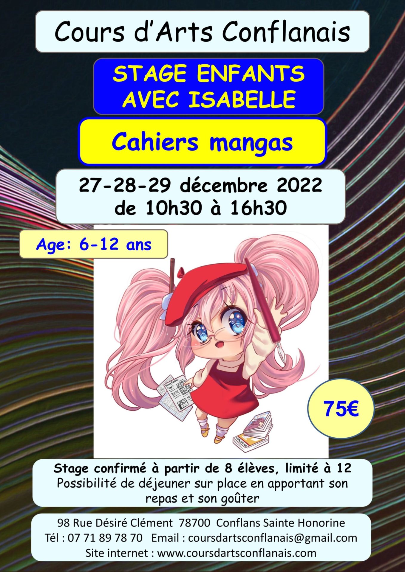 Stage “Cahiers mangas” par les Cours d’Arts Conflanais