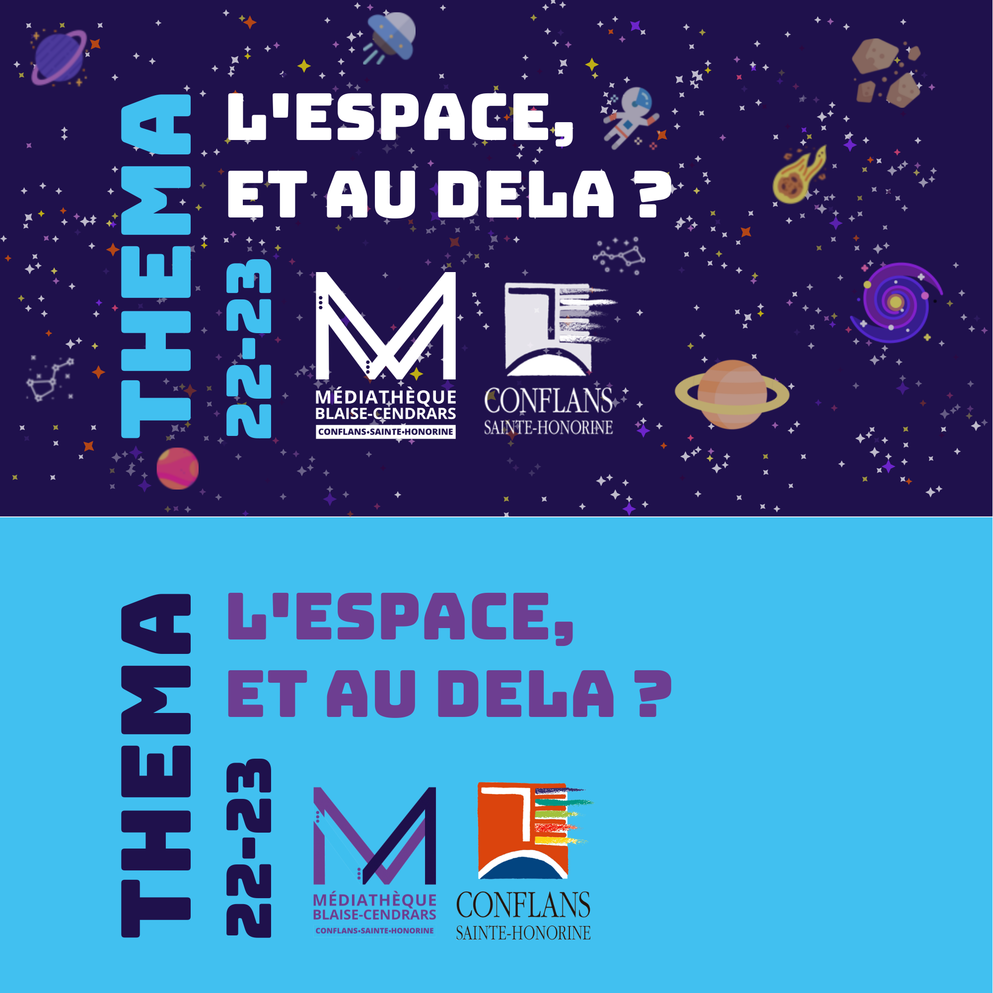 Théma 2022-2023 : explorez l’espace grâce à la Médiathèque